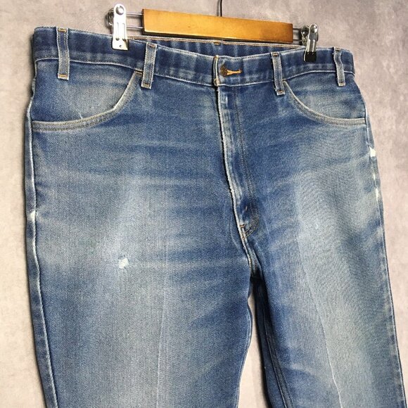 Vintage Levis Mens Straight Fit Blue Jeans size 36 to 38x30 Stretch‎ Denim Pants - Picture 7 of 16